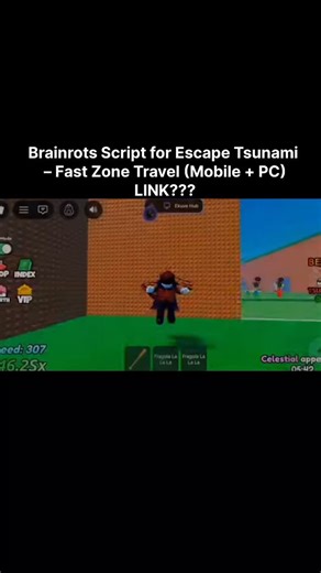 growex.site on Instagram: "Escape Tsunami (Brainrots) Script UI Showcase – Remove Tsunami & Teleport All Zones 🌊 (Mobile + PC) #robloxgames #script #tsunami"