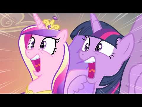 Princess Cadaence & Twilight Sparkle (screaming in shock)