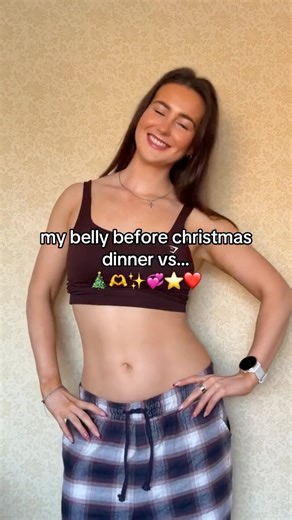 ANON GYM GIRL | Fitness · Wellness · 9 to 5 on Instagram: "If your belly looks different after Christmas dinner, this is for you 🤍 That change isn’t fat gain. It’s food taking up space. Digestion doing exactly what it’s meant to do. Nothing went wrong. Nothing needs fixing. Your body didn’t suddenly change because you enjoyed a meal. Progress isn’t erased by one dinner, one day, or one holiday. What matters is what you do most of the time and not moments meant to be enjoyed!!! So take the photo