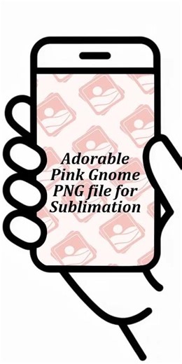 Adorable Pink Gnome PNG file for Sublimation | Small Business Friendly #shorts