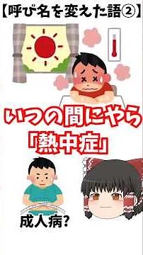 【呼び名を変えた語②】いつの間にやら「熱中症」【日射病だった気が…】#short #ゆっくり解説 #熱中症 #日射病 #熱射病 #中る #猛暑 #成人病 #生活習慣病 #日本語 #学び直し