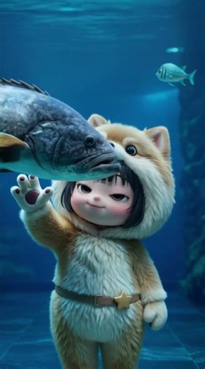 hodu is visiting an aquarium for the first time