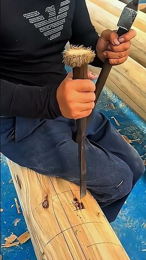 Handcrafting Ancient Architecture: The Art of Falcon Eye Carving #TraditionalCraft