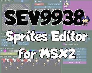 Video Tutorial SEV9938 Sprite editor in Youtube