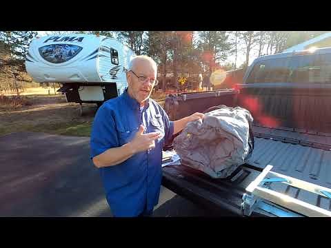 Randy Reviews CarCover.com Fifth Wheel RV Cover Installation and Review With Lifetime Warranty!