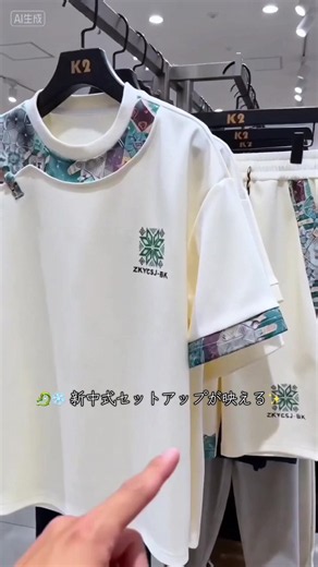 🌿😎 涼しさ抜群の中国風コーデ#新中式 #中国ファッション #セットアップ #メンズコーデ #夏ファッション