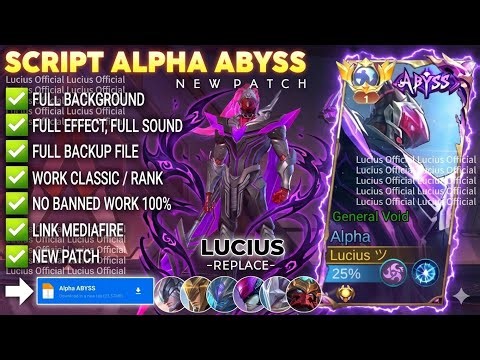 NEW UPDATE!! Script Skin Alpha Abyss - General Void No Password | Full Effect Voice | Patch Terbaru