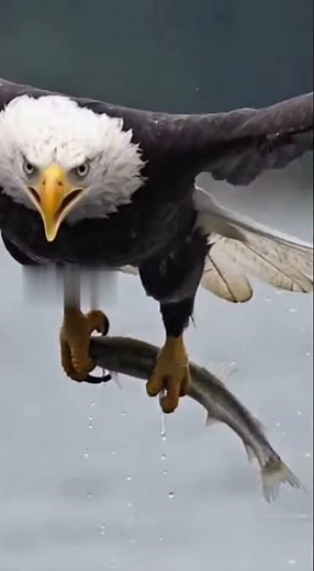 Raw footage of a bald eagle attacking for prey a very close up view of wildlife