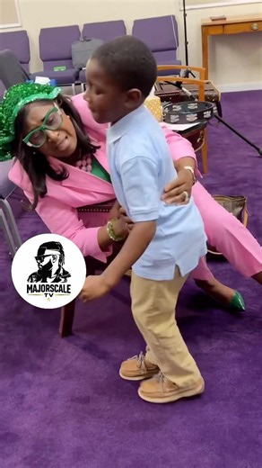 Receive the Holy Ghost lil man!! #praisebreak #holyghost #churchmother