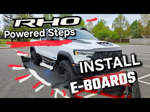 Ram RHO - Rough Country Powered Steps Install. E-boards - Automatic Running Boards