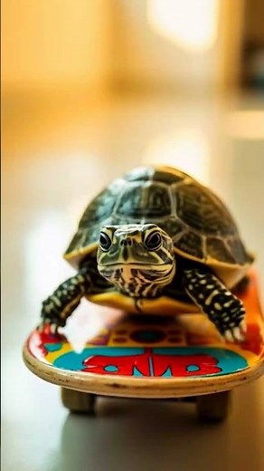 🐢 Turtle Rides Skateboard Like a Pro | Funniest Animal Short Ever 😂