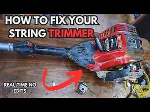 How to fix a craftsman string trimmer. Pretty simple repair. (real time no edits)