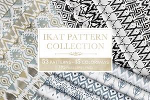 IKAT Pattern Collection, a Pattern Graphic by Alisa Fimen Design