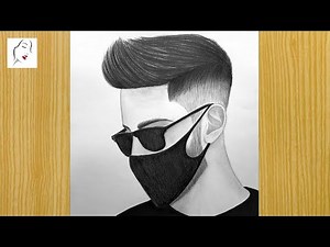 "A boy sketch with face mask step by step" | How to draw a Boy with Mask | Boy Drawing Video