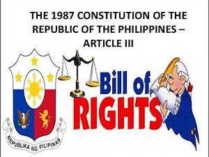 Philippines Bill of Rights (Sections 1 and 2) : Lecture