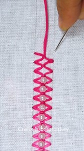 🥰Most trending🔥🔥basic hand embroidery tutorial with pearl!💖 #trending #embroidery #useful #satisfying #handmade #reels #easy #viralvideo #hand #viralreels #tutorial #everyone #design #reelsfb #diy #cute #stitch #support #viral #fypシ゚ #border #fbreels #reelsvideo | Crafts & Embroidery