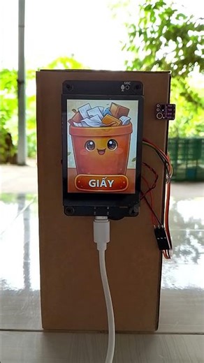 Thùng Rác Tự Động Mở Nắp ESP32-S3: Rác Giấy