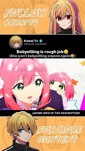 She won't babysitting again🤣 || Funny anime moment || #anime #animeedit #shorts