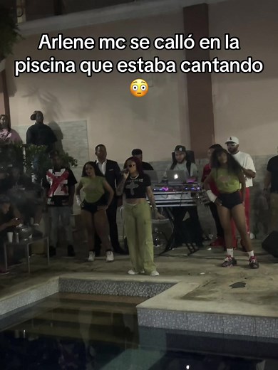 Arlene MC Falls into Pool While Singing