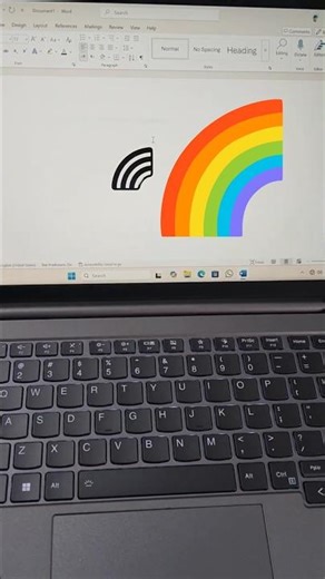How to Type Rainbow Emoji in MS Word | Colorful Unicode Shortcut 🌈 #Shorts