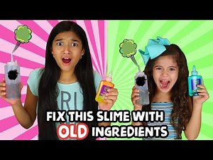 FIX THIS SLIME WITH 2 YEAR OLD INGREDIENTS!| IN OUR NEW HOME! JASMINE AND BELLA