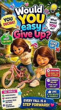 Interactive SEL Short #9 – would you easy give up | Kids SEL Story About Kindness