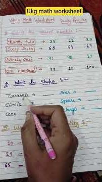 #ukg math worksheet #worksheetforukgclass #dailypractice #education #shapes #numbersname #math