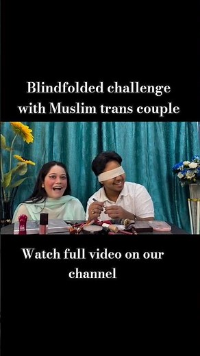 Blindfolded Challenge with My Trans Husband 😍 | Funny Couple Challenge 2025