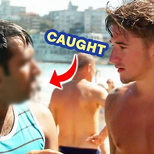 He's taking photos of the man's girlfriend! 😱 Inappropriate Men Caught at Bondi Beach | Real Life Rescue