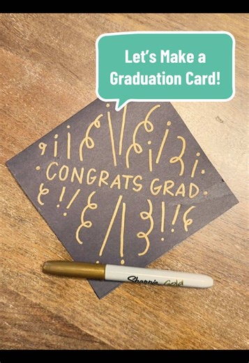 Super simple DIY graduation card idea for you! Mortar board inspired 🧑‍🎓 be sure you use cardstock for yours. I couldn’t find mine so substituted my sons construction paper at the last minute and it did not like the tape! 🤦🏻‍♀️😭 @Sharpie #grad #lettering #diy #letteringideas #graduate