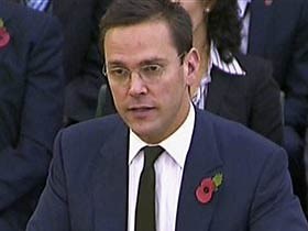 Rupert Murdoch's son faces MPs over phone hacking
