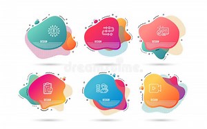 Survey Progress, Opinion and Video Camera Icons. Checklist Sign. Algorithm, Choose Answer, Movie or Cinema. Vector Stock Vector - Illustration of accept, evaluation: 137822543