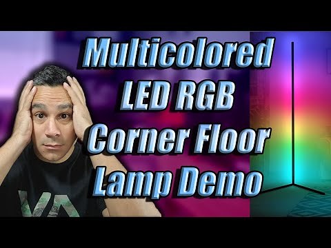 Multicolored LED RGB Corner Floor Lamp Assembly and Demo