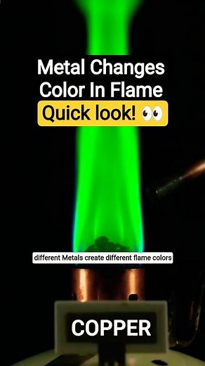 Why Metals Change Flame Colors 🔥 | Chemistry Shorts | #metal #shorts