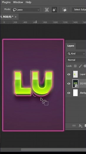 How to Separate Each Letter from Image using Object Selection Tool in Photoshop #photoshop#tutorial