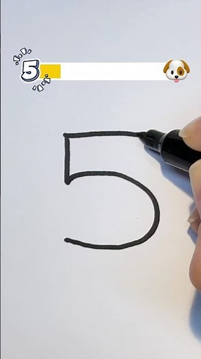 How to draw a cute dog | Drawing with numbers