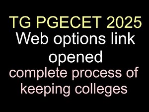 TG PGECET 2025 web options link # complete process of keeping colleges