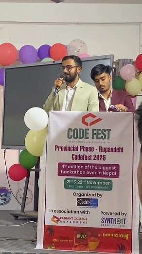 3.8K views · 104 reactions | CodeFest 2025 — where ideas turn into innovations. Proud to be part of the journey! #CodeFest2025 #LumbiniProvince #Synthbit #cfcRupandehi | Amrit Khanal | Facebook