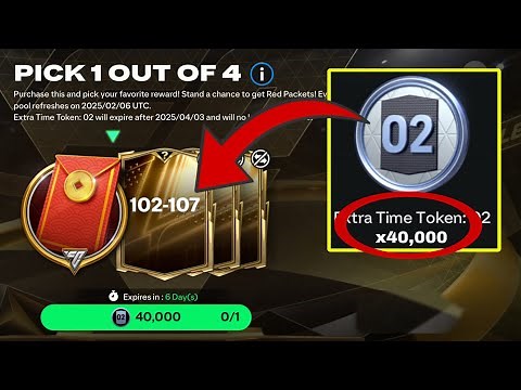 HOW TO GET EXTRA TIME TOKENS AND OPEN 102-107 OVR 40K TOKEN PACK IN FC MOBILE 25?!