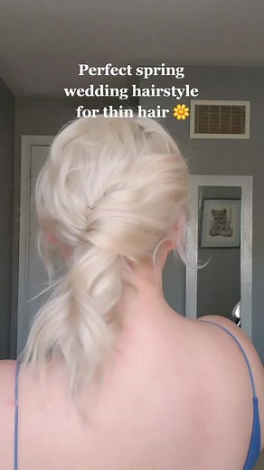 Such an easy but beautiful hairstyle #diyhairschool #thinhairtutorial #thinhairstyle #finehairstyles #weddinghairstyle #weddinghair