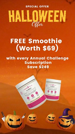 FREE Smoothie (Worth $69)!  No tricks — just treats! This Halloween, join the 28 Day Weight Loss Challenge Annual Plan for only $119 (usually $399) and get a FREE Premium Smoothie worth $69 to kickstart your results. That’s a full year of meal plans, workouts, and motivation — plus a delicious smoothie on us!  Limited time only. | The Healthy Mummy | Facebook