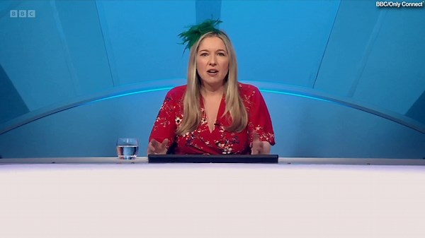 Only Connect's Victoria Coren-Mitchell appears with unusual headwear