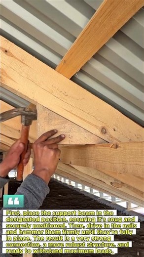 Process of Installing & Nailing Support Beams