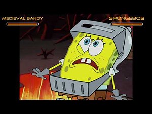 SpongeBob vs Medieval Sandy Fight with Healthbars