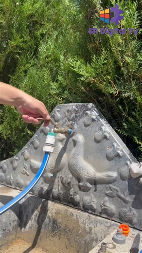 Quick DIY setup: Attaching a garden hose to an outdoor tap using a plastic connector. Perfect for easy watering or cleaning! Simple and secure installation – no leaks, no tools needed! | SR Digital Tips | Facebook