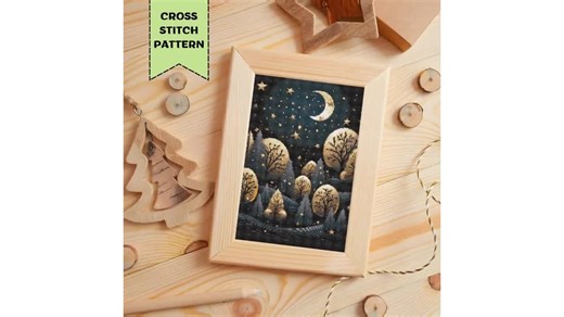 Christmas Forest Cross Stitch Pattern Winter Fairy Trees Whimsical Forest PDF Digital Download - Etsy Australia