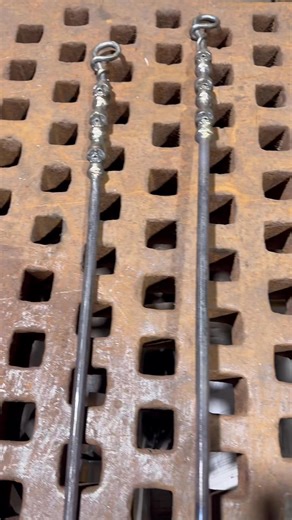 Cool stacked skull set of fire poker and shovel. Heavy duty and built to last!! #forged | The Blacksmith & The Painter