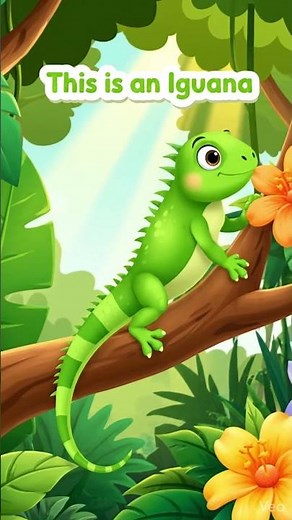 Iguana for Kids 🦎 | Learn Reptiles | Preschool Animal Video