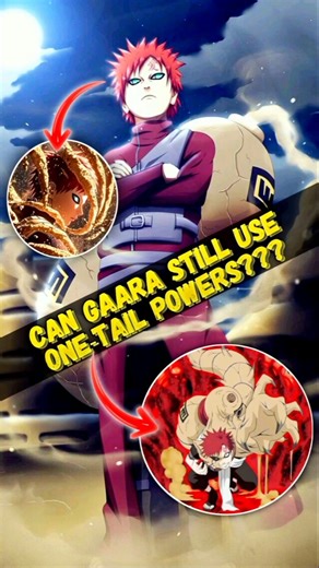 Can Gaara Still Use One-Tail Powers? 🤔 #naruto #shorts #anime