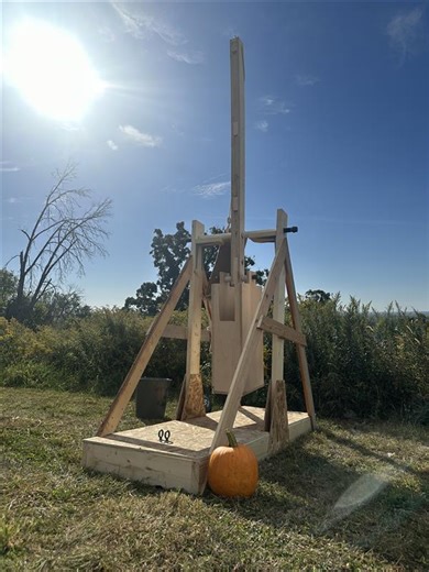 Putnam launches pumpkins with trebuchet